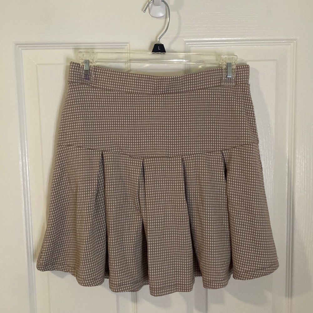 Checkered school girl skirt